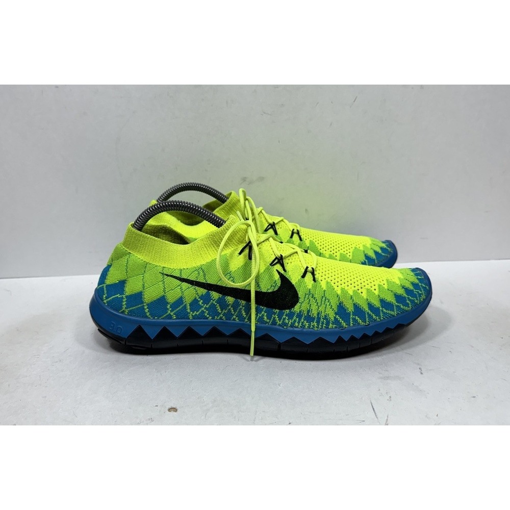 Nike Free Flyknit 3.0 Men's Size 11 Volt Electric Lime Green 636232-700 Shoes